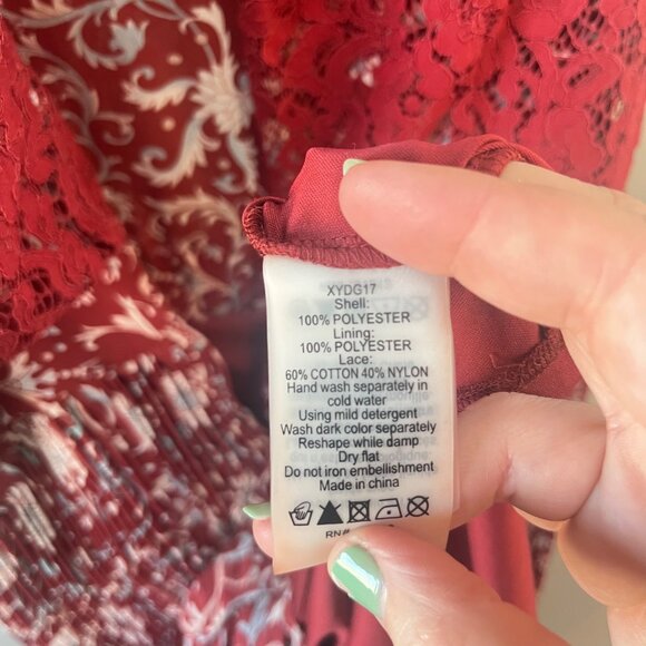 Anthropologie Plenty By Tracy Reese Arcadia Midi Lace and Pleated Skirt Dress- 2 - Picture 4 of 5